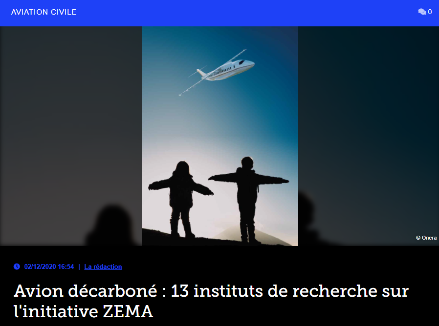 Avion décarboné : 13 instituts de recherche sur l’initiative ZEMA