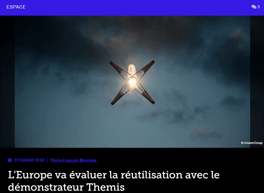 L’Europe va évaluer la réutilisation avec le démonstrateur Themis