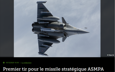 Premier tir pour le missile stratégique ASMPA rénové
