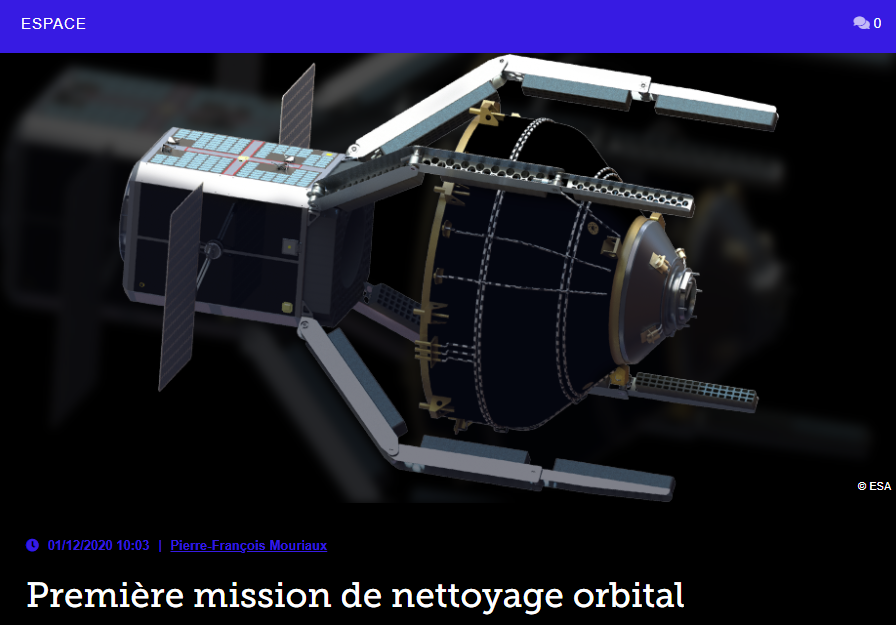 Première mission de nettoyage orbital