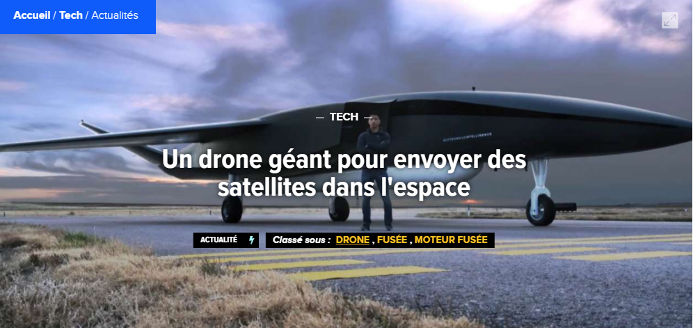 Un drone géant pour envoyer des satellites dans l’espace