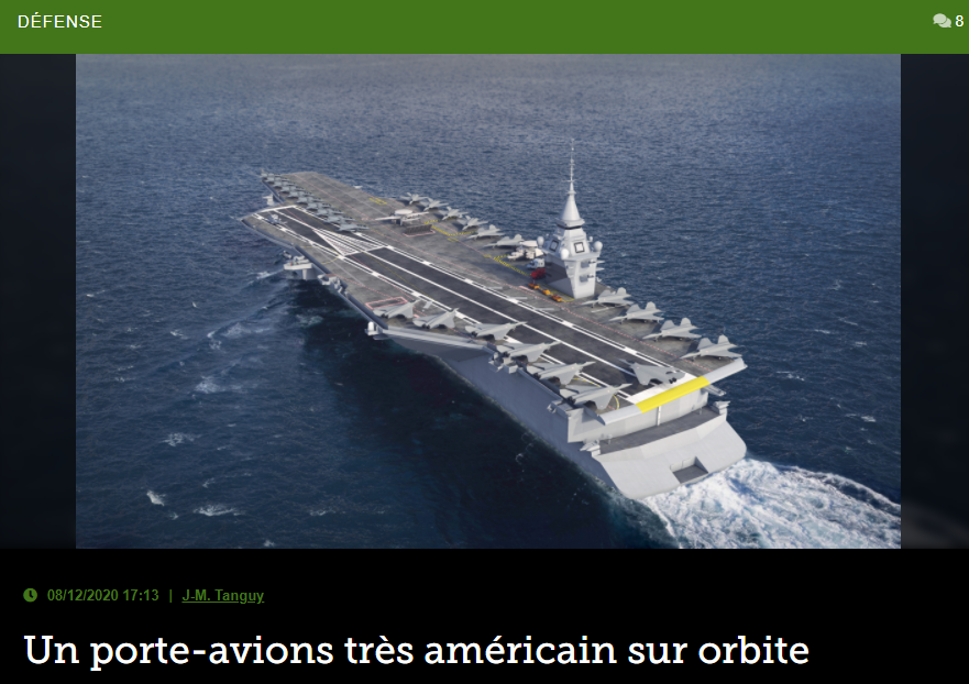 Un porte-avions très américain sur orbite