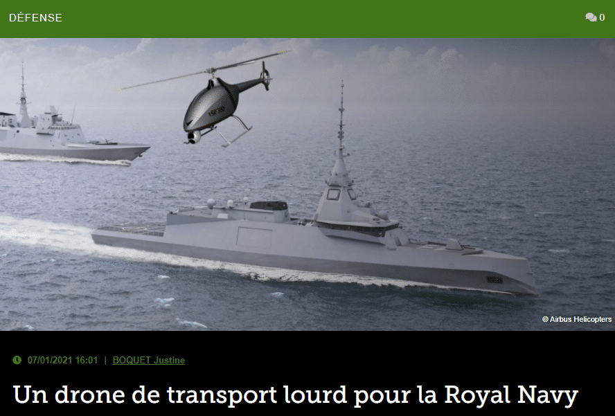 Un drone de transport lourd pour la Royal Navy