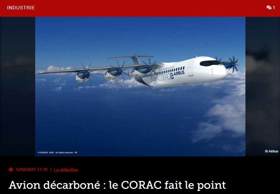 Avion décarboné : le CORAC fait le point