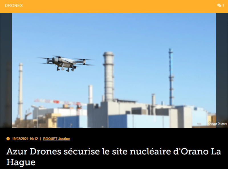 Azur Drones sécurise le site nucléaire d’Orano La Hague