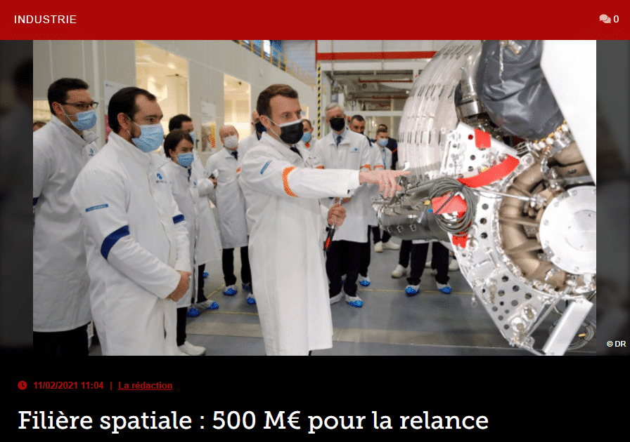 Filière spatiale : 500 M€ pour la relance