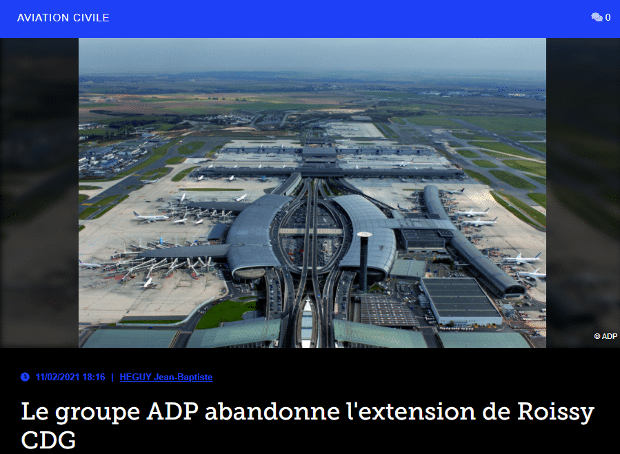 Le groupe ADP abandonne l’extension de Roissy CDG