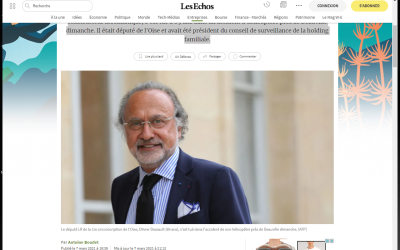 L&rsquo;aîné des Dassault, Olivier, est mort dans un accident d&rsquo;hélicoptère