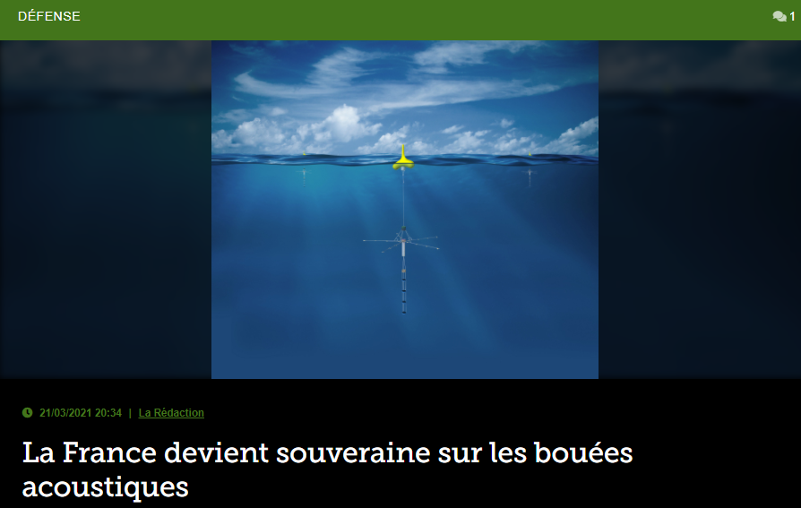 La France devient souveraine sur les bouées acoustiques