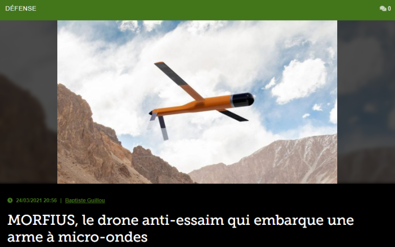 MORFIUS, le drone anti-essaim qui embarque une arme à micro-ondes