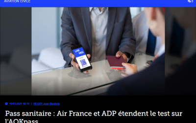 Pass sanitaire : Air France et ADP étendent le test sur l&rsquo;AOKpass