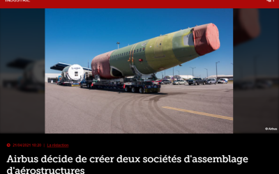 Airbus décide de créer deux sociétés d&rsquo;assemblage d&rsquo;aérostructures