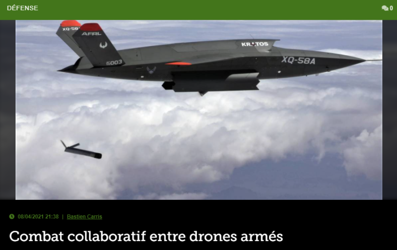 Combat collaboratif entre drones armés