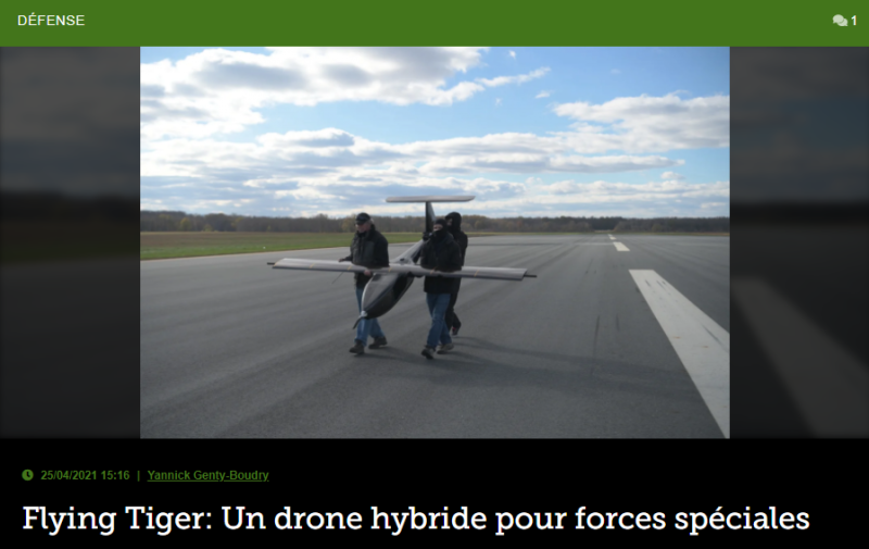 Flying Tiger: Un drone hybride pour forces spéciales