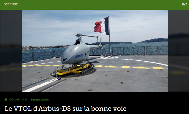 Le VTOL d’Airbus-DS sur la bonne voie