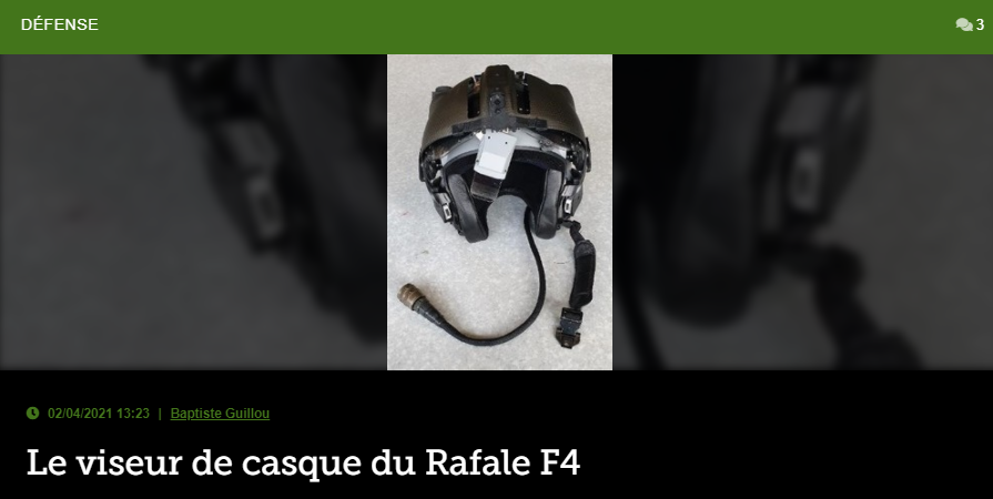Le viseur de casque du Rafale F4