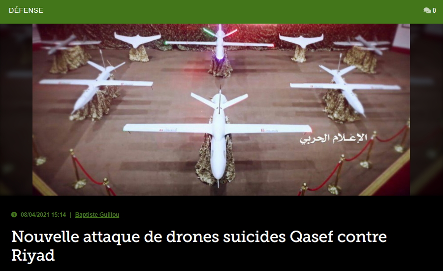 Nouvelle attaque de drones suicides Qasef contre Riyad