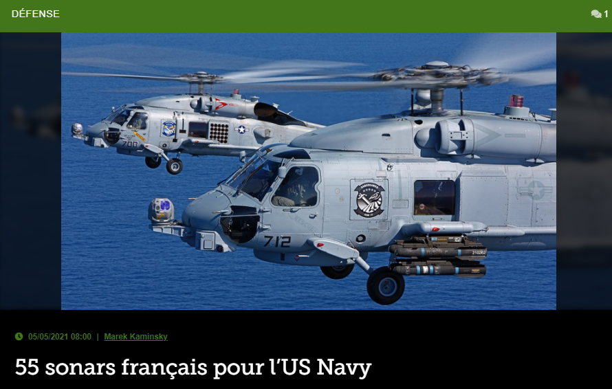 55 sonars français pour l’US Navy