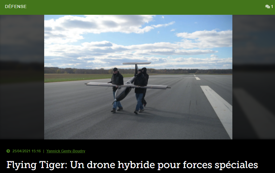 Flying Tiger: Un drone hybride pour forces spéciales