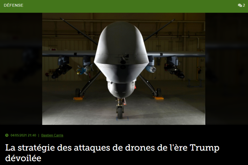 La stratégie des attaques de drones de l’ère Trump dévoilée