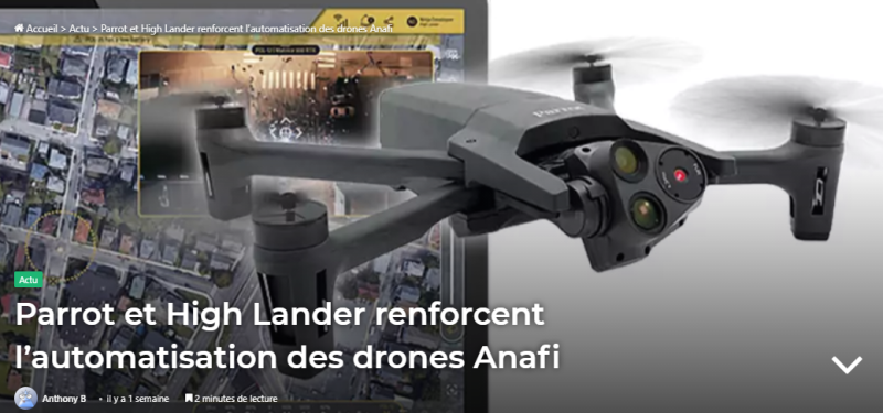 Parrot et High Lander renforcent l’automatisation des drones Anafi | LCDG