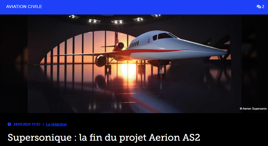 Supersonique : la fin du projet Aerion AS2