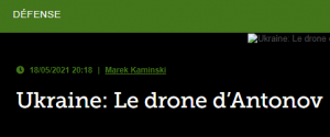 Ukraine: Le drone d’Antonov 