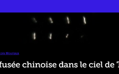 Un étage de fusée chinoise dans le ciel de Toulouse