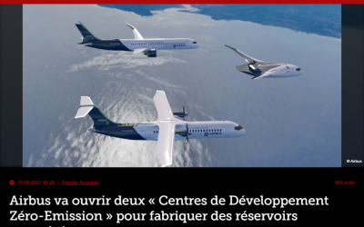 Airbus va ouvrir deux « Centres de Développement Zéro-Emission » pour fabriquer des réservoirs cryogéniques