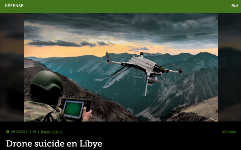 Drone suicide autonome en Lybie