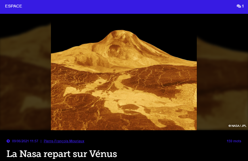 La Nasa repart sur Vénus