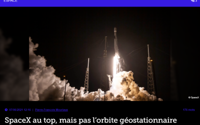 SpaceX au top, mais pas l’orbite géostationnaire