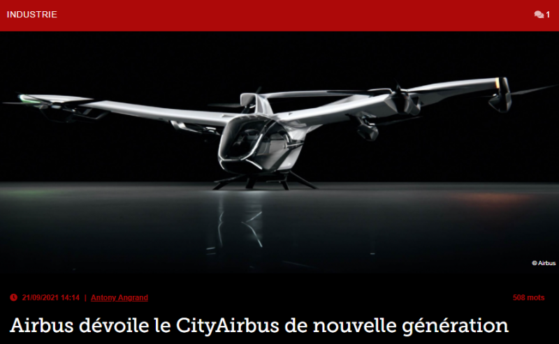 Airbus dévoile le CityAirbus de nouvelle génération