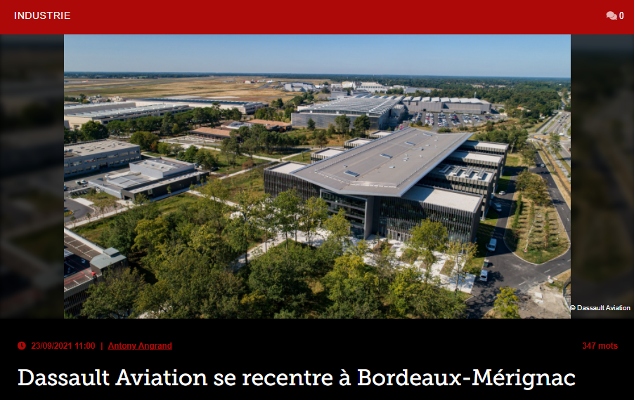 Dassault Aviation se recentre à Bordeaux-Mérignac