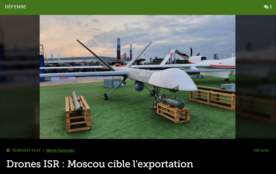 Drones ISR : Moscou cible l’exportation