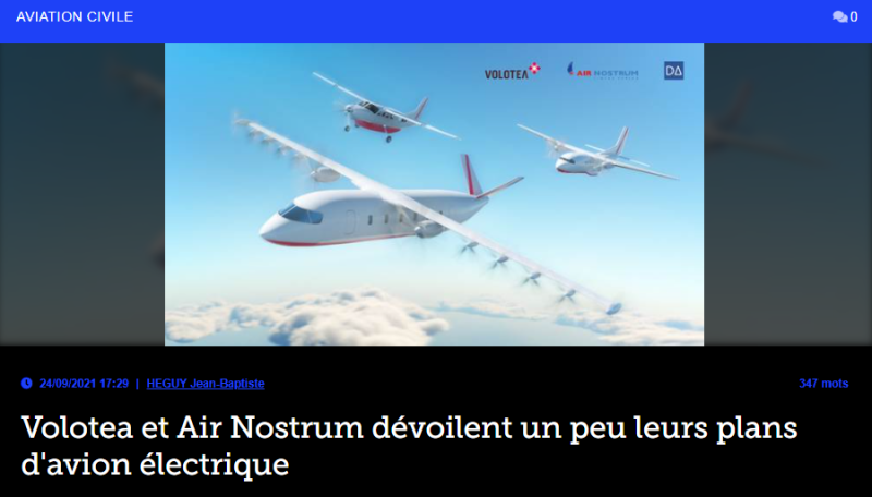 Volotea et Air Nostrum dévoilent un peu leurs plans d’avion électrique