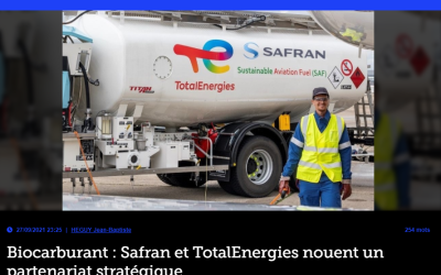 Biocarburant : Safran et TotalEnergies nouent un partenariat stratégique