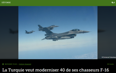 La Turquie veut moderniser 40 de ses chasseurs F-16