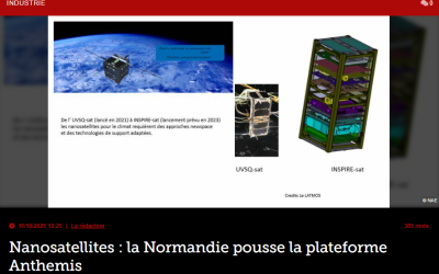 Nanosatellites : la Normandie pousse la plateforme Anthemis