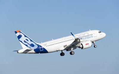 [L’image du jour] Airbus, Safran et Dassault à bord d’un A319neo volant avec 100% de carburant durable