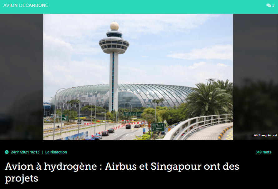 Avion à hydrogène : Airbus et Singapour ont des projets