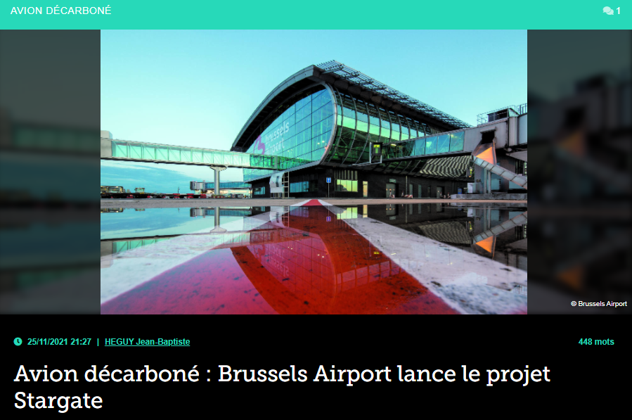 Avion décarboné : Brussels Airport lance le projet Stargate