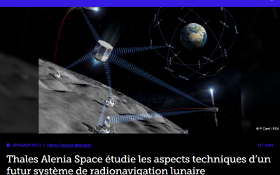 Thales Alenia Space étudie les aspects techniques d’un futur système de radionavigation lunaire
