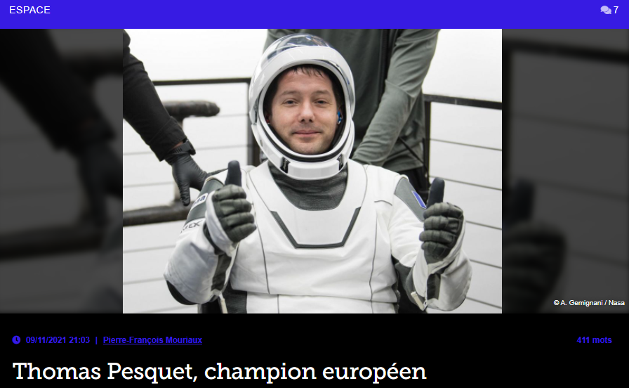 Thomas Pesquet, champion européen