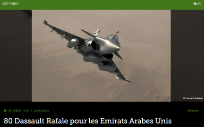 80 Dassault Rafale pour les Emirats Arabes Unis