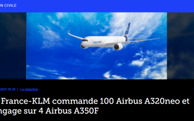 Air France-KLM commande 100 Airbus A320neo et s&rsquo;engage sur 4 Airbus A350F