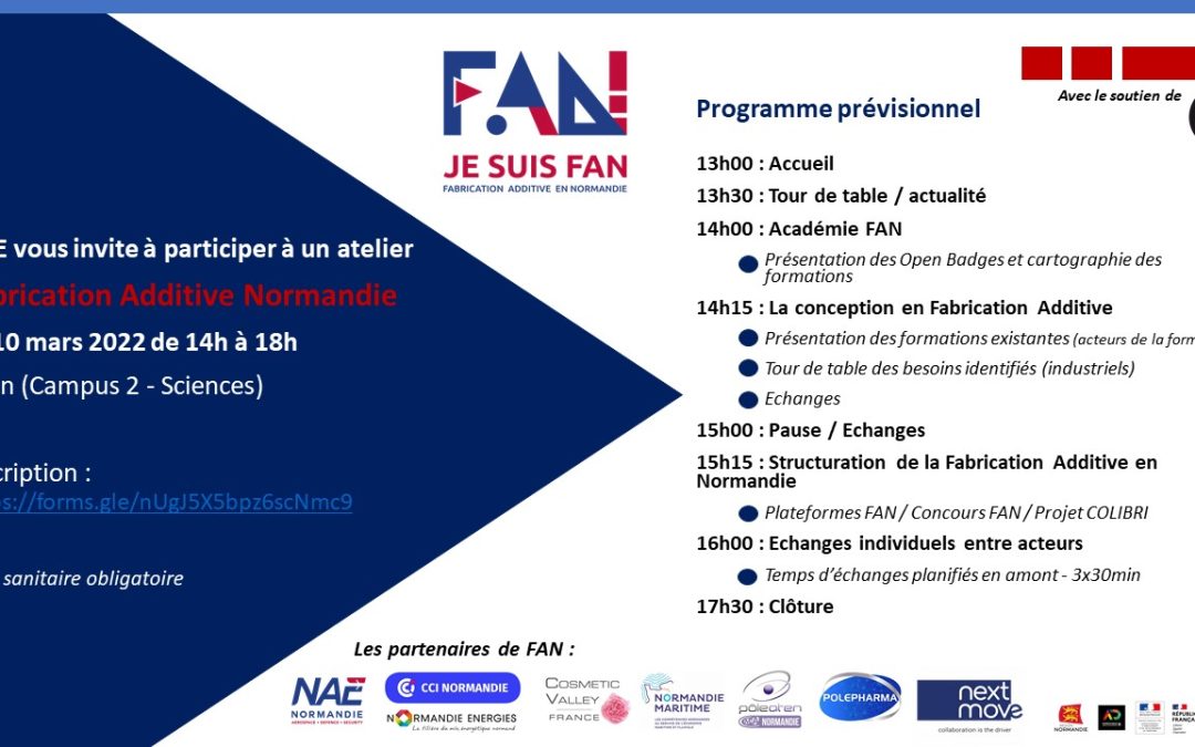 Atelier Fabrication Additive – 10/03/22