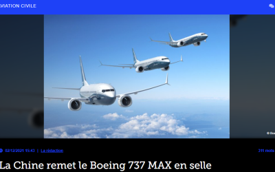 La Chine remet le Boeing 737 MAX en selle