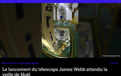 Le lancement du télescope James Webb attendu la veille de Noël