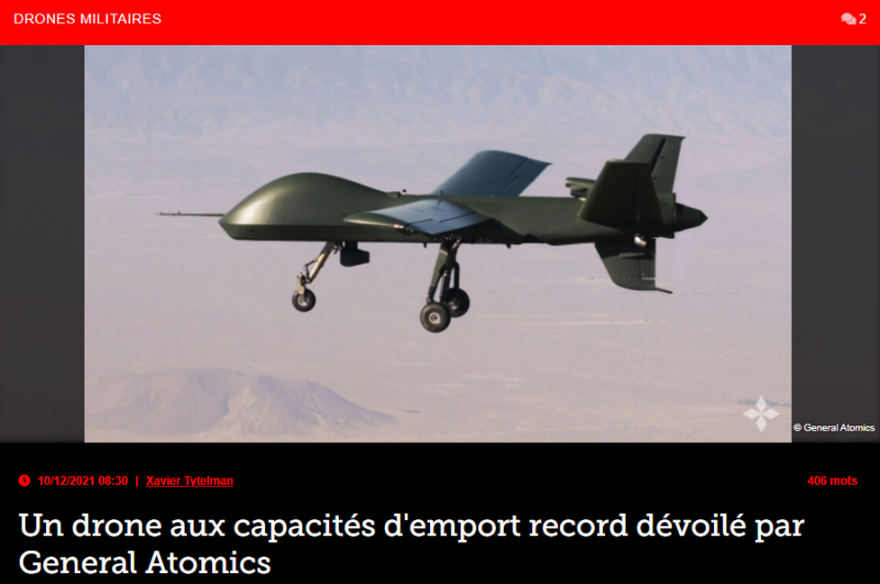 Un drone aux capacités d’emport record dévoilé par General Atomics